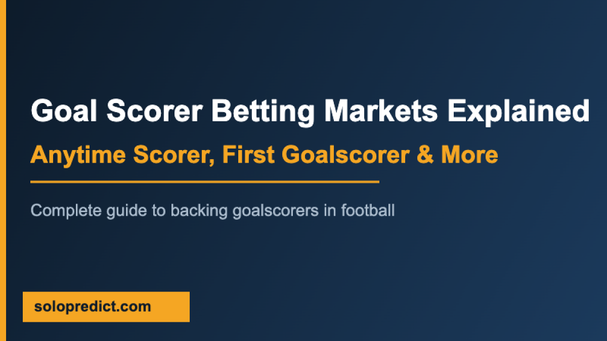 Goal Scorer Betting Markets Explained: Anytime Scorer, First Goalscorer and More