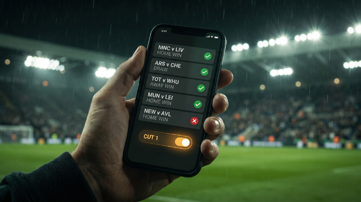 Cut 1 on Bet9ja and SportyBet — What Accumulator Insurance Really Costs You